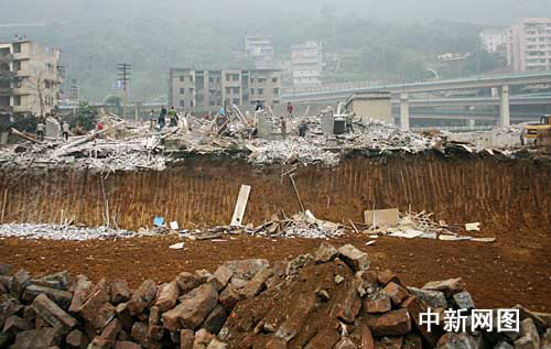 重庆抗战名人刘湘公馆被拆除(组图)